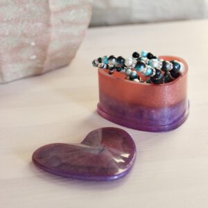 Kerliine Südamekujuline Kerliine käsitöö epoksiidvaigust ehtekarp