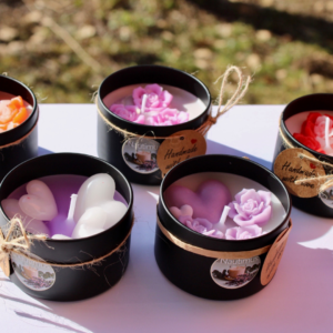 käsitööküünal kaanega topsis